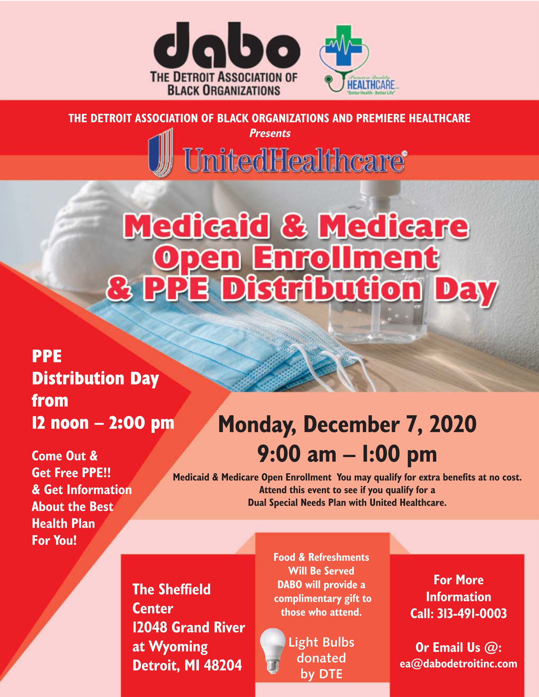 Medicaid & Medicare Open Enrollment & PPE Distribution Day The